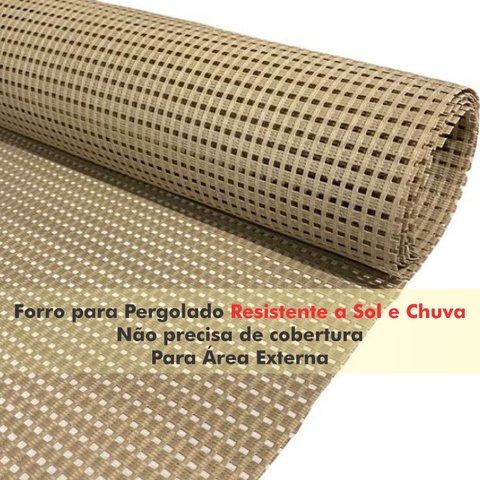 Tela Sintética para Pergolado Exposto ao Tempo Rolo 1x1mt Marrom