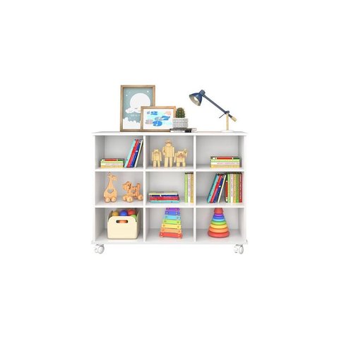 Nicho Organizador Multifuncional com Rodízios Playing Branco - FdECOR