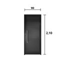 Ver imagem 2 de Porta Lambril C/Puxador Aluminio Preto 2.10 x 0.90 Lado Direito - Hale