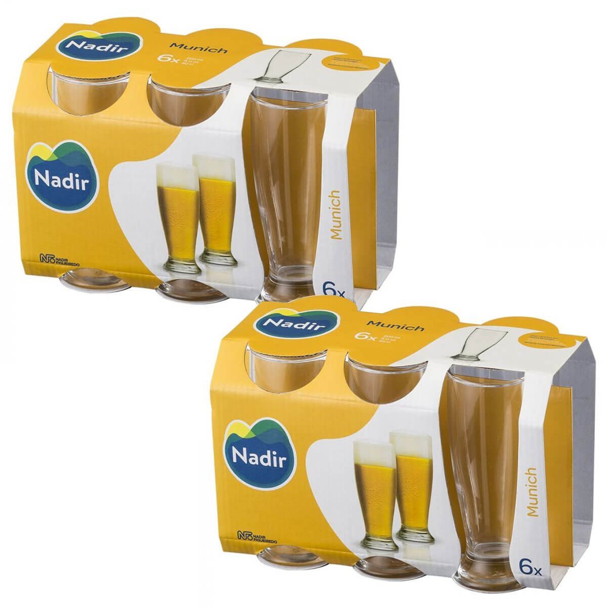 Jogo de 12 Copos Tulipa Munich de Vidro 200ml para Chopp e Cerveja Nadir Figueiredo - 6