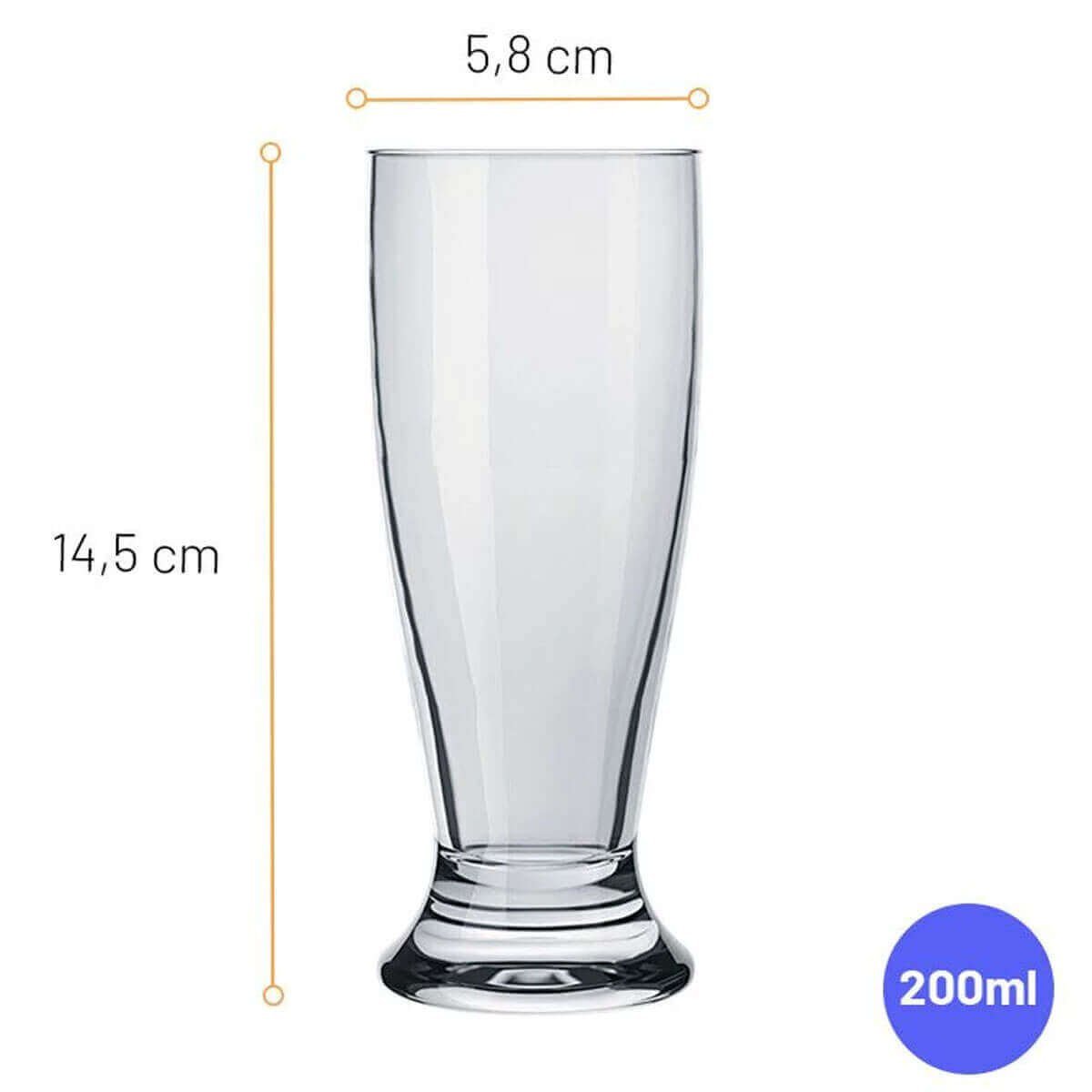 Jogo de 12 Copos Tulipa Munich de Vidro 200ml para Chopp e Cerveja Nadir Figueiredo - 3