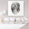 Quadro Cachorro Sheepdog Canvas 80X80Cm Borda Infinita B087 - 2