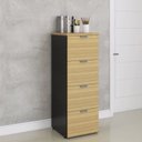 Ver imagem 1 de Arquivo para Pasta Suspensa com Chave 4 Gavetas Linha P25 128cmx45,7cm Preto