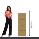 Ver imagem 6 de Arquivo para Pasta Suspensa com Chave 4 Gavetas Linha P25 128cmx45,7cm Preto