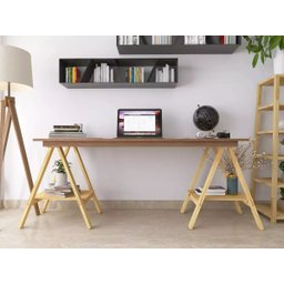 2 Cavaletes Apoio para Mesa P Escritorio Home Office - 3