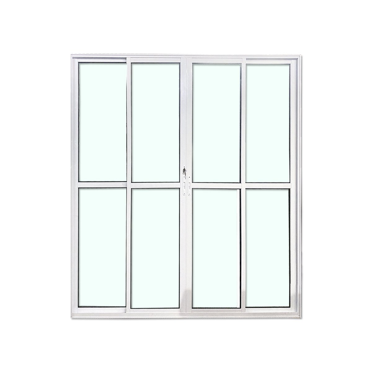 Porta Balcão 4 Folhas Vidro 210x180 Branco Linha 25