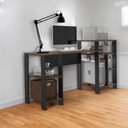 Ver imagem 1 de Mesa Escrivaninha Home Office Affara com Prateleiras para Objetos - Pleno