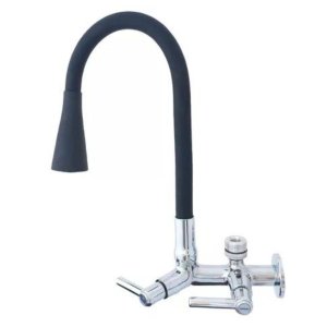 Torneira Gourmet Bica Móvel Parede Cozinha Tubo Preto Cone Max P/ Filtros e Purificadores 7162