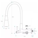 Ver imagem 5 de Torneira Gourmet Bica Móvel Parede Cozinha Tubo Preto Cone Max P/ Filtros e Purificadores 7162