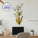 Ver imagem 1 de Adesivo Floral Boho Amarelo Estilo Nórdico 30x60 Minimalista Mod.04