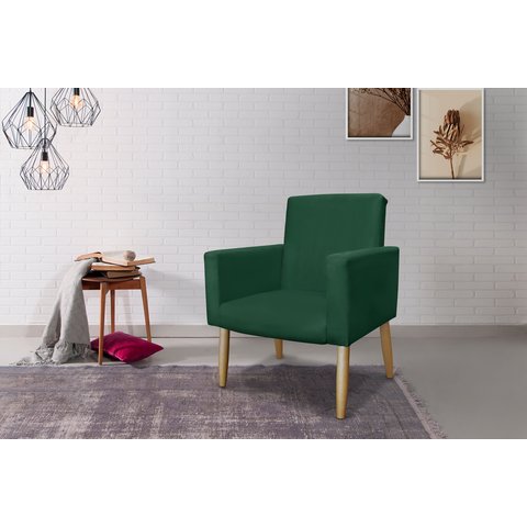 POLTRONA NINA DECORATIVA SALA E ESCRITORIO:verde