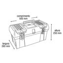 Ver imagem 3 de CAIXA DE FERRAMENTAS MALETA MULTIUSO PRATICA COM ALCA ORGANIZADORA OBJETOS MECANICO PEDREIRO