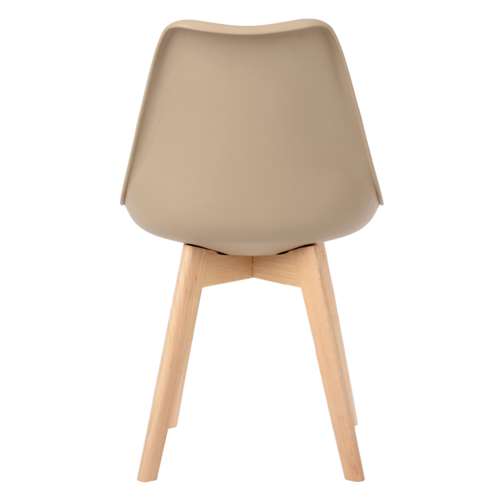 Kit 6 Cadeiras Design Leda Eames Estofada Wood Fendi - 4