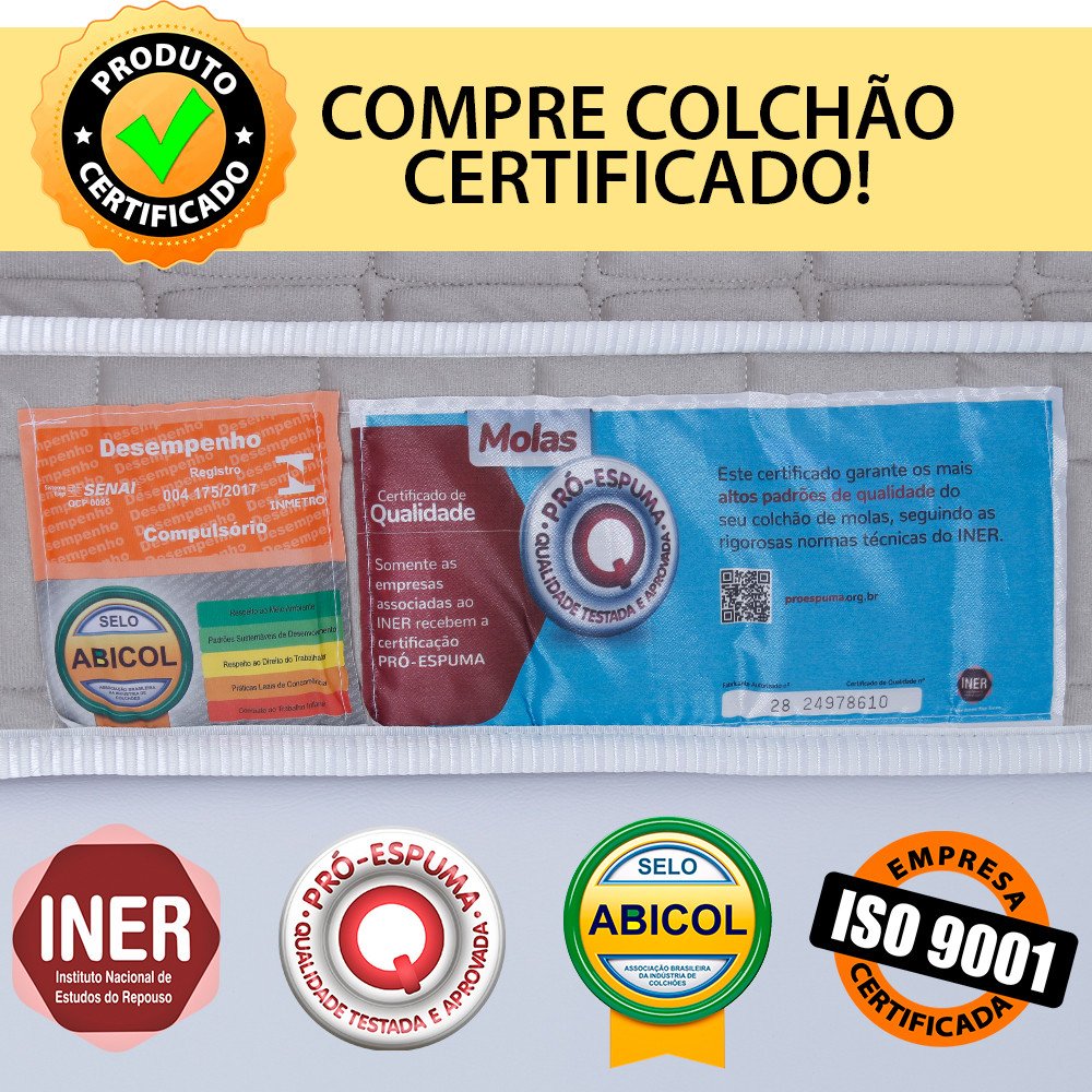 Colchão King Bf Molas Ensacadas Espuma Nasa Viscoelástica Ortopédico D33 com Pillow - 5