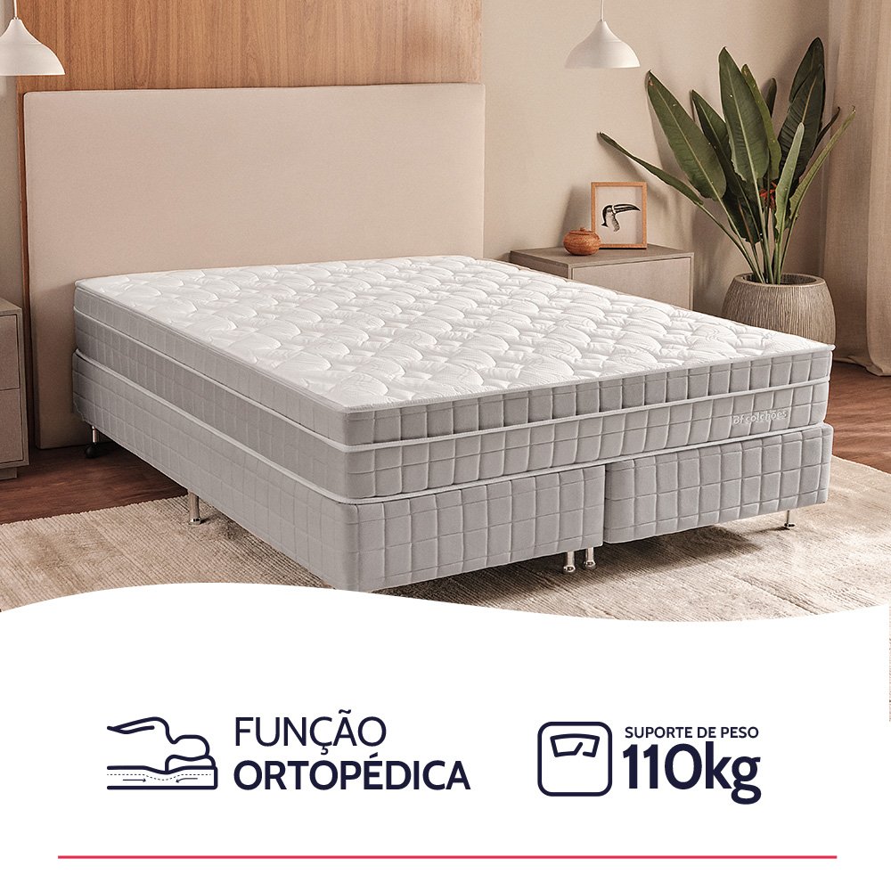 Colchão King Bf Molas Ensacadas Espuma Nasa Viscoelástica Ortopédico D33 com Pillow - 2