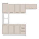 Ver imagem 4 de Armário de Cozinha Modulada Completa 4 Peças 240cm sem Tampo 100% Mdf Amara Politorno Móveis