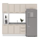 Ver imagem 3 de Armário de Cozinha Modulada Completa 4 Peças 240cm sem Tampo 100% Mdf Amara Politorno Móveis