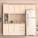 Ver imagem 1 de Armário de Cozinha Modulada Completa 4 Peças 240cm sem Tampo 100% Mdf Amara Politorno Móveis