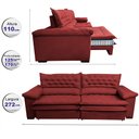Ver imagem 2 de Sofá Retrátil e Reclinável 2,72m Molas Ensacadas Cama inBox Alemanha com Espuma Viscoelástico