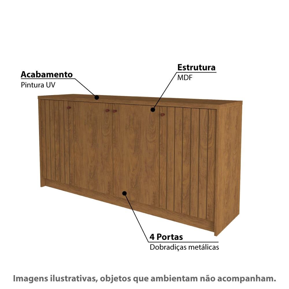 Buffet Lia 4 Portas MDF - Savana | MadeiraMadeira