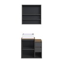 Ver imagem 6 de Conjunto Banheiro Gabinete Cuba Espelheira 3 Portas 2 Gavetas 60cm Multimóveis Crart-CON008 Grafite