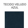 Puff Thor Luxo Pufe Redondo Pés Madeira Maciça Tecido Veludo Azul Cestaplus - 2