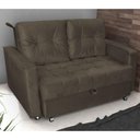 Ver imagem 1 de Sofá Cama Sirius 2 Lugares Retrátil 140cm Marrom Matrix