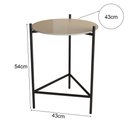 Ver imagem 3 de Mesa Lateral Industrial Marbella para Sala Quarto Sofá Apoio Decor Estilo Moderno - Cobre/preto