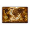 Quadro Mapa Mundi Pergaminho - Tela Única - 200 x 120 cm - Chassi - 1