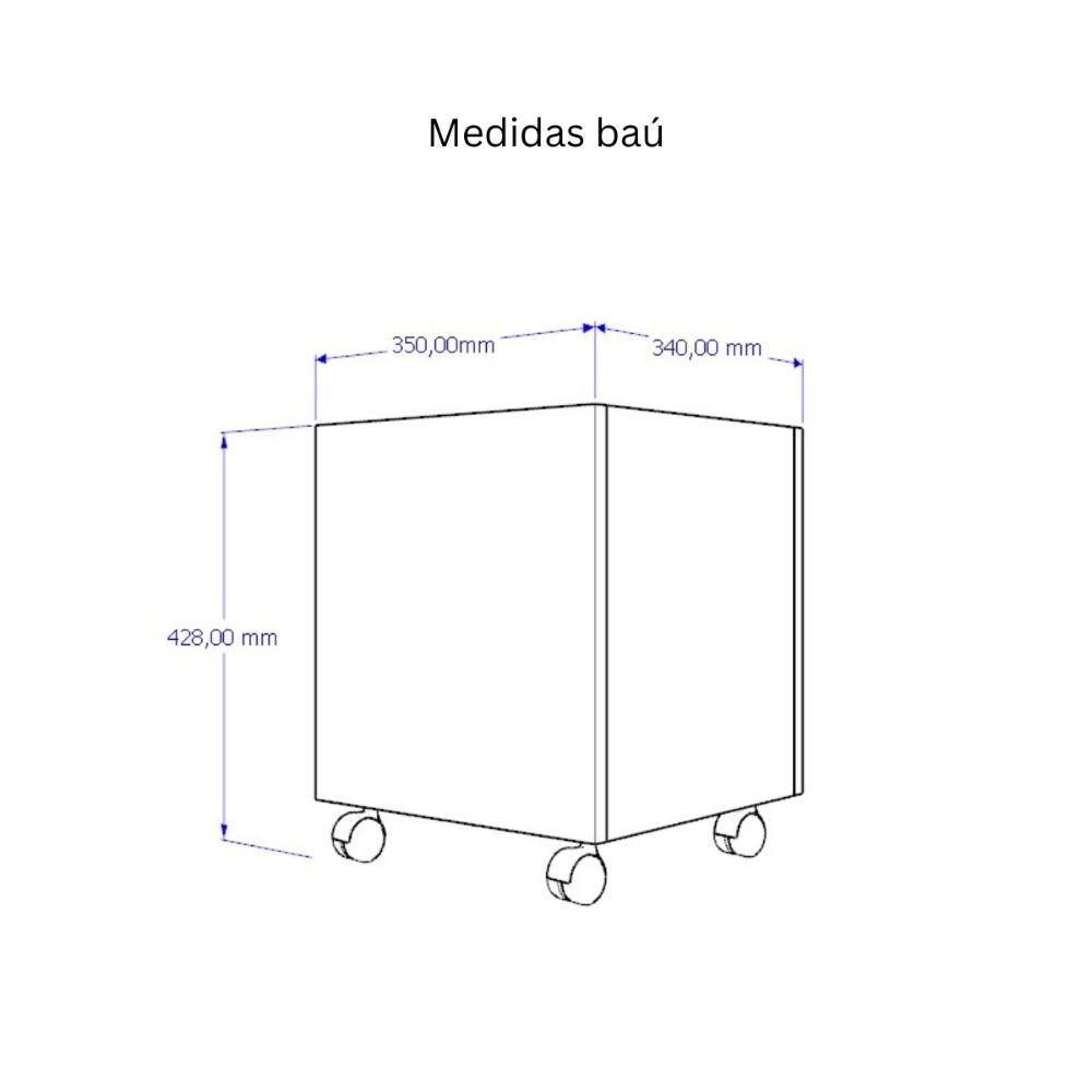 Mesa C/ 1 Baú e Banco Organizador de Brinquedos P/ Quarto de Criança Branco - 7