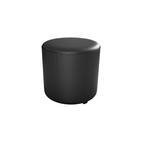 Puff Decorativo Copenhage Sintético Preto F-281