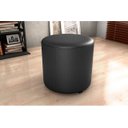 Ver imagem 2 de Puff Decorativo Copenhage Sintético Preto F-281