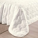 Ver imagem 4 de Coordenado Cobre Leito e Cobertor Tok Max Queen Ultrasoft Alto Relevo Dupla Face - Palha