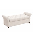 Ver imagem 6 de Puff Baú 160cm Charles Bouclé Off White - Sallar Home