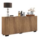 Ver imagem 1 de Aparador Buffet Multimóveis Veneza 4 Portas FG3557 Rustic/Preto