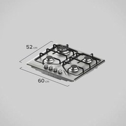 Cooktop 4 Bocas Electrolux a Gás Inox com Tripla Chama Gt60x Bivolt - 4