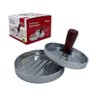 Kit 2 Moldes Hambúrguer Artesanal 12cm Alumínio Cabo Madeira - 3