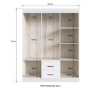 Ver imagem 3 de Guarda-Roupas 6 Portas 2 Gavetas Multimóveis CR35115 Branco