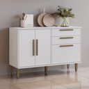 Ver imagem 2 de Balcão Lorena 3 Portas com 2 Gavetas:branco