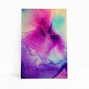 Ver imagem 1 de Tinta Colorida Roxo e Rosa Abstrato Quadro Canvas 140x90cm