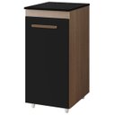 Ver imagem 2 de Armário Multiuso Zara 1 Porta Organizador Cozinha Lavanderia Cor:savana Preto