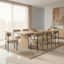 Ver imagem 1 de Cadeira Sala de Jantar Margara Kit 8 Base em Aço Preto Linho D03 - D'Rossi