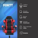 Ver imagem 2 de Cadeira Gamer Snake Lancaster Vermelha - Cgf001-v