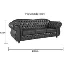 Ver imagem 4 de Sofá Chesterfield Merlô Courano:Preto