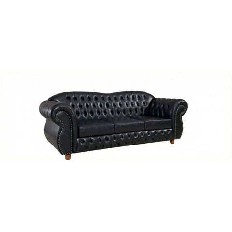 Sofá Chesterfield Merlô Courano:Preto