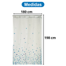 Cortina de Box Banheiro Poliéster 198x180cm Pastilha Azul Uzoo - 2