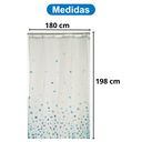 Ver imagem 2 de Cortina de Box Banheiro Poliéster 198x180cm Pastilha Azul Uzoo