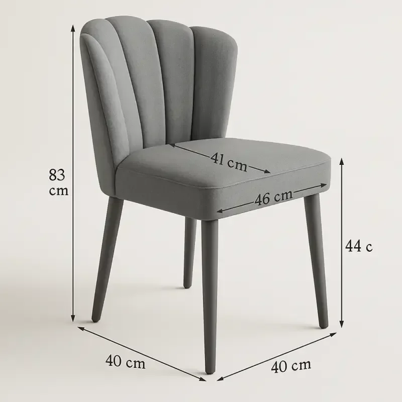 Ver imagem 5 de Cadeira Poltrona Pétala Sala Estar Penteadeira e Salão:cinza