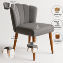 Ver imagem 4 de Cadeira Poltrona Pétala Sala Estar Penteadeira e Salão:cinza