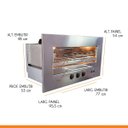 Ver imagem 7 de Churrasqueira e Forno de Pizza a Gás Glp Embutir 48 X 77 Cm Inox Não Faz Fumaça - Hope